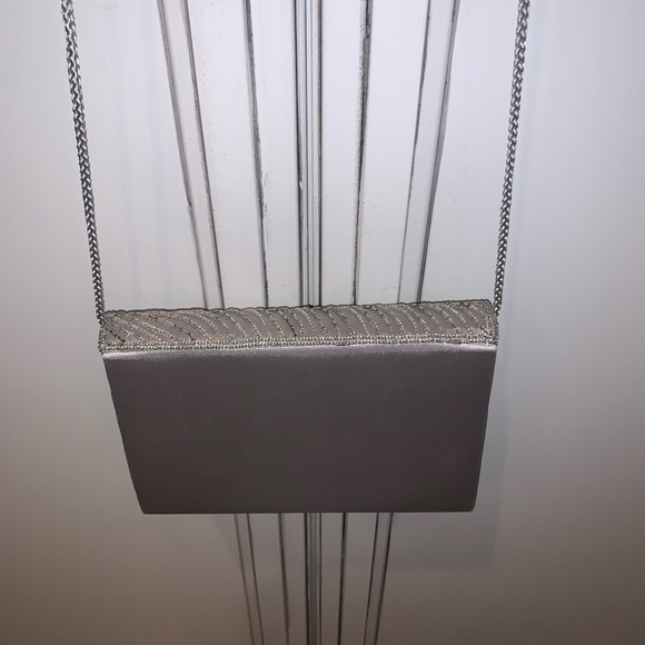 SASHA NY Silver sparkly Beaded Crossbody Clutch - Picture 7 of 10